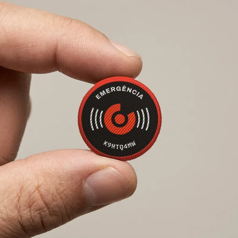 Etiqueta NFC MoveID de 2 cm na mão (imagem ilustrativa)